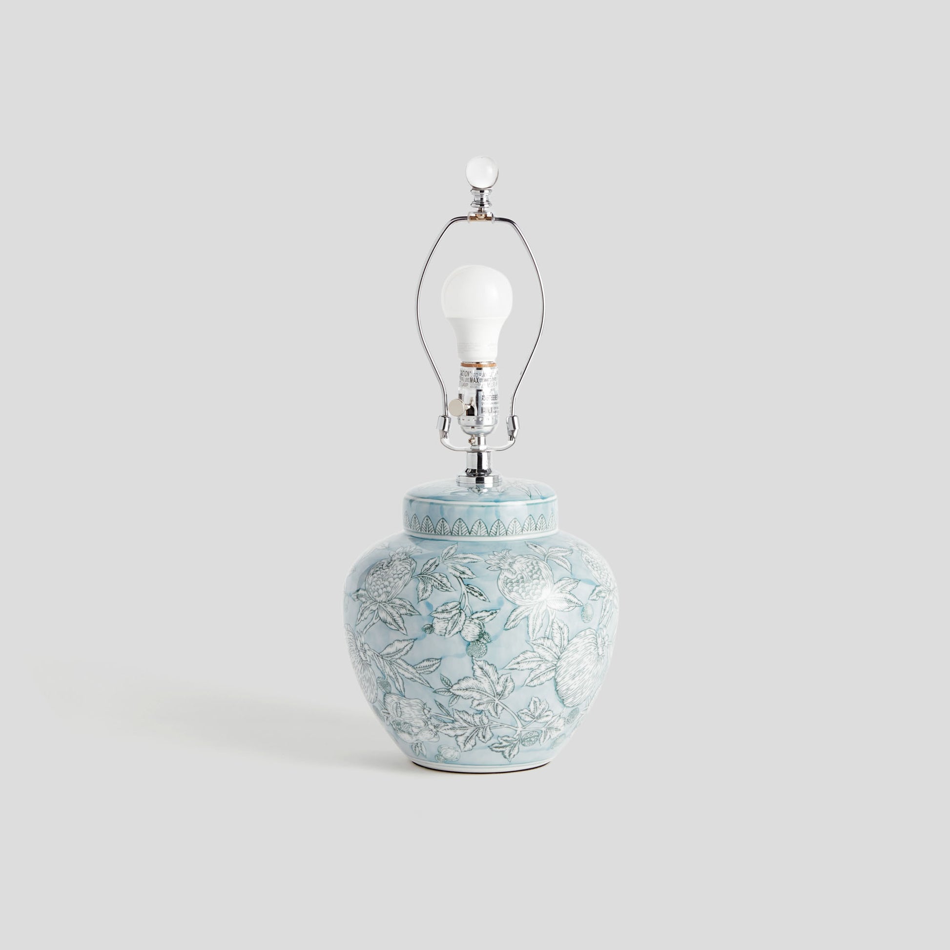 Mini blue chinoiserie hand-painted porcelain lamp - stylish home accent (Image2).