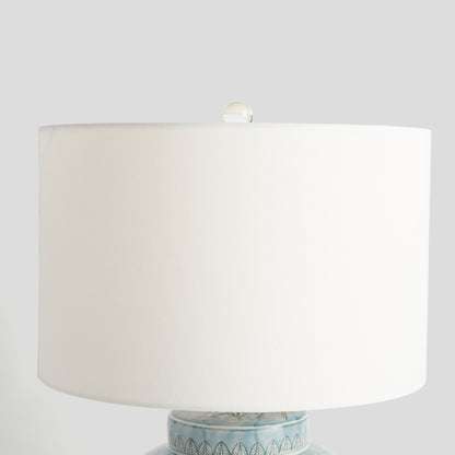 Mini blue chinoiserie hand-painted porcelain lamp - stylish home accent (Image5).