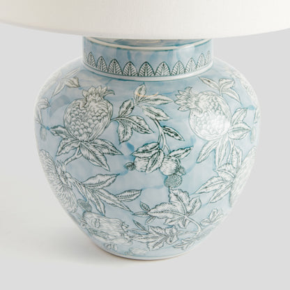 Mini blue chinoiserie hand-painted porcelain lamp - stylish home accent (Image6).