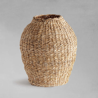 Natural abaca teardrop small vase 14 inch - stylish home accent (Image1).
