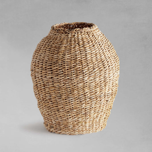 Natural abaca teardrop small vase 14 inch - stylish home accent (Image1).