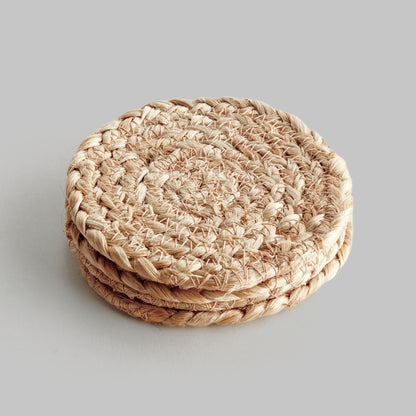 Natural jute coasters (set of 4) - stylish home accent (Image3).