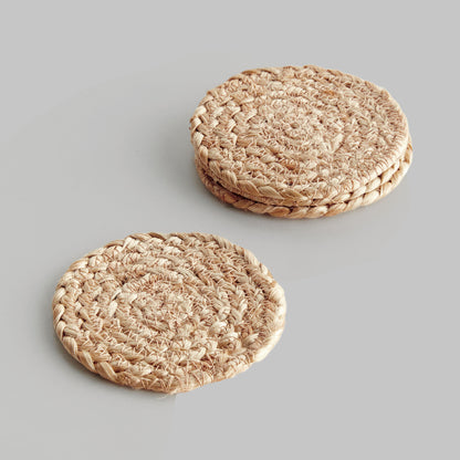 Natural jute coasters (set of 4) - stylish home accent (Image4).