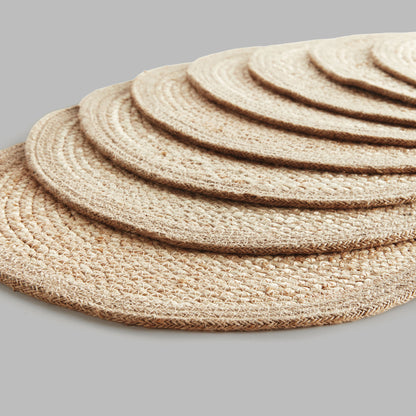 Natural jute round placemats (set of 8) - stylish home accent (Image2).