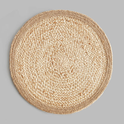 Natural jute round placemats (set of 8) - stylish home accent (Image3).