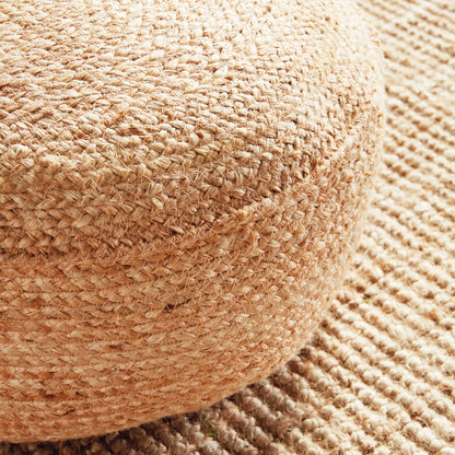 Natural jute round pouf - stylish home accent (Image2).
