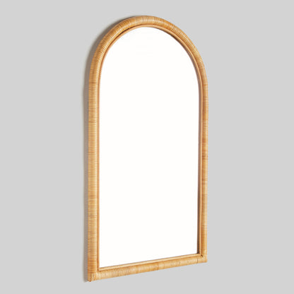 Natural rattan arched console mirror 21.5 inch - stylish home accent (Image3).