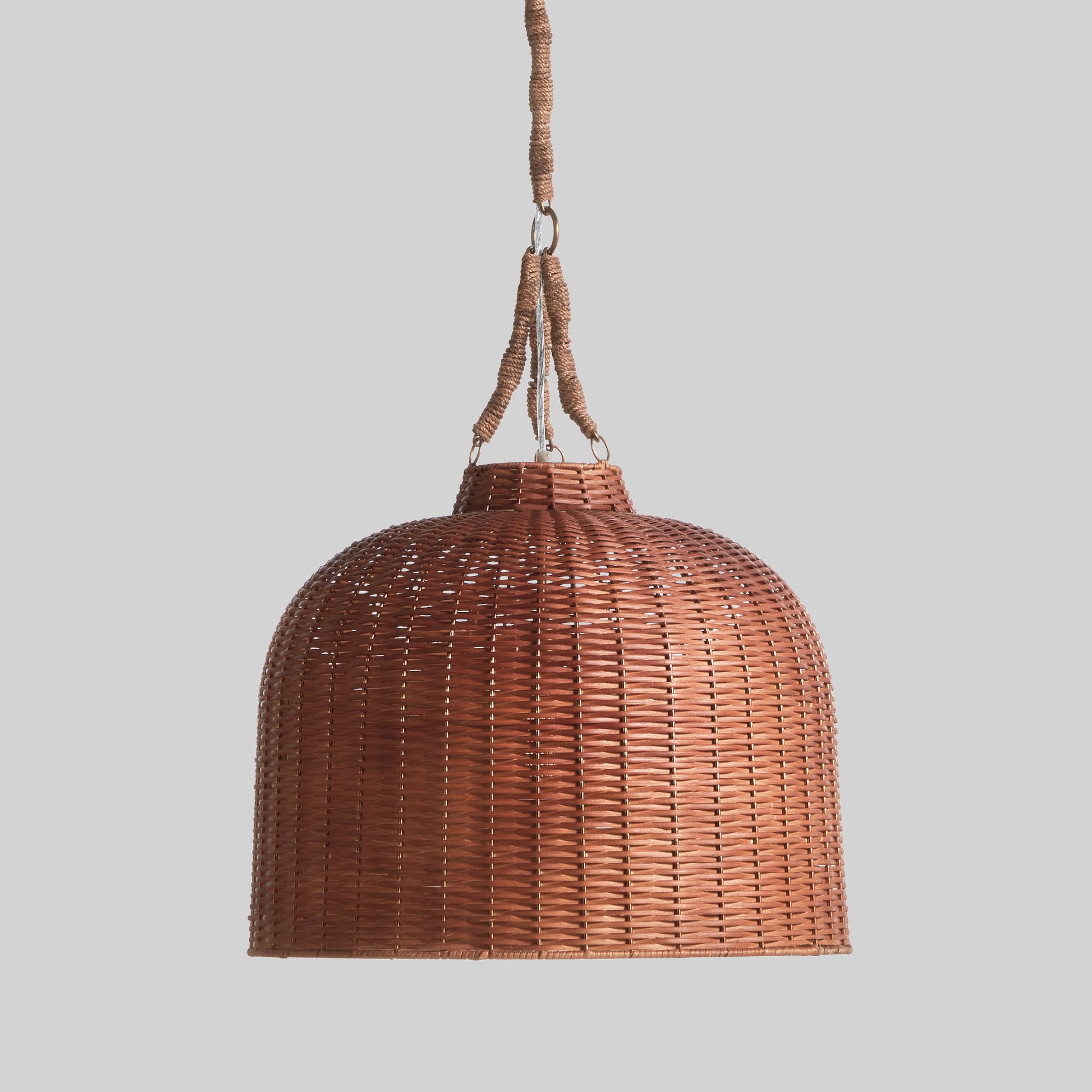 Natural rattan bell pendant 22 inch - stylish home accent (Image1).