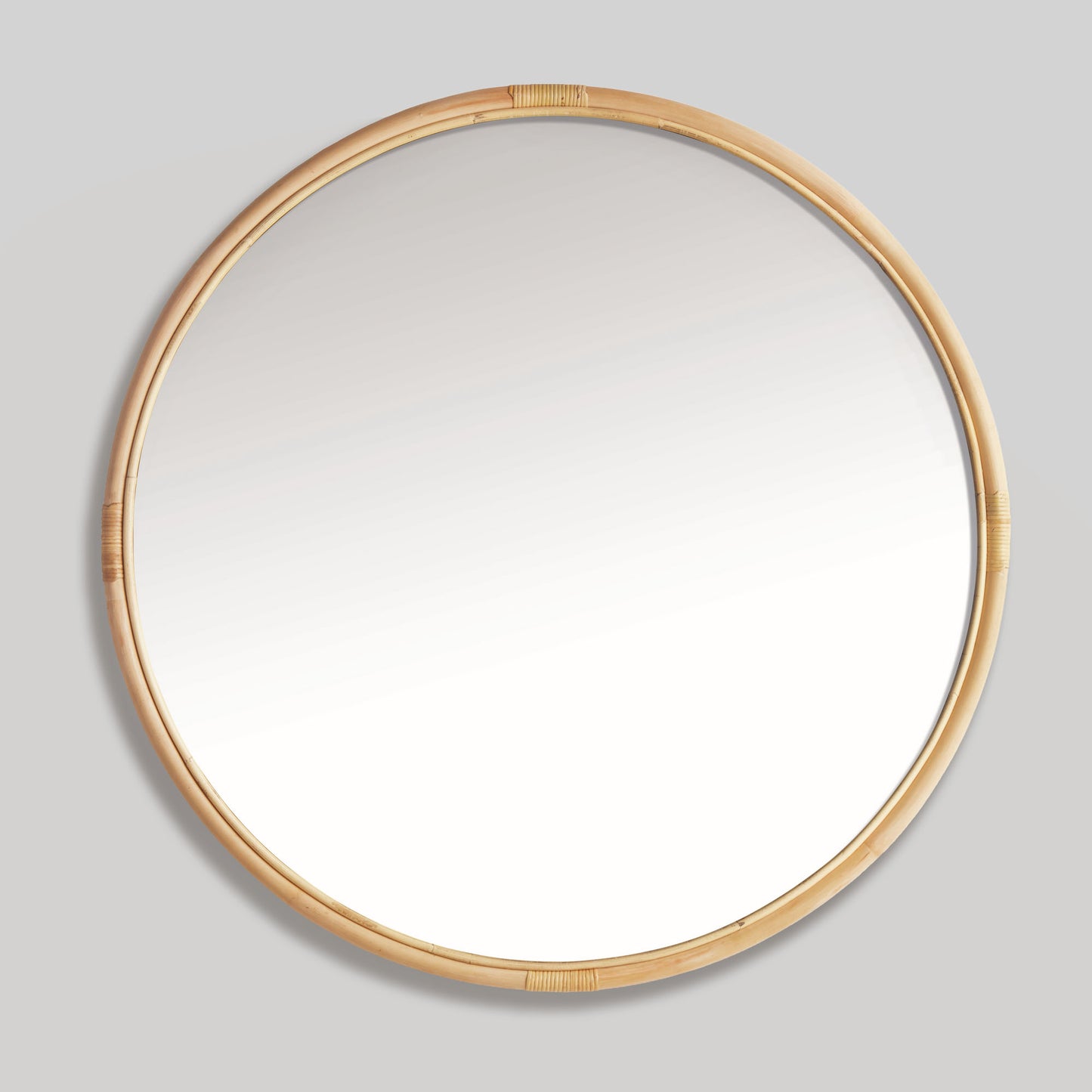 Natural rattan round large mirror 39.5 inch - stylish home accent (Image1).