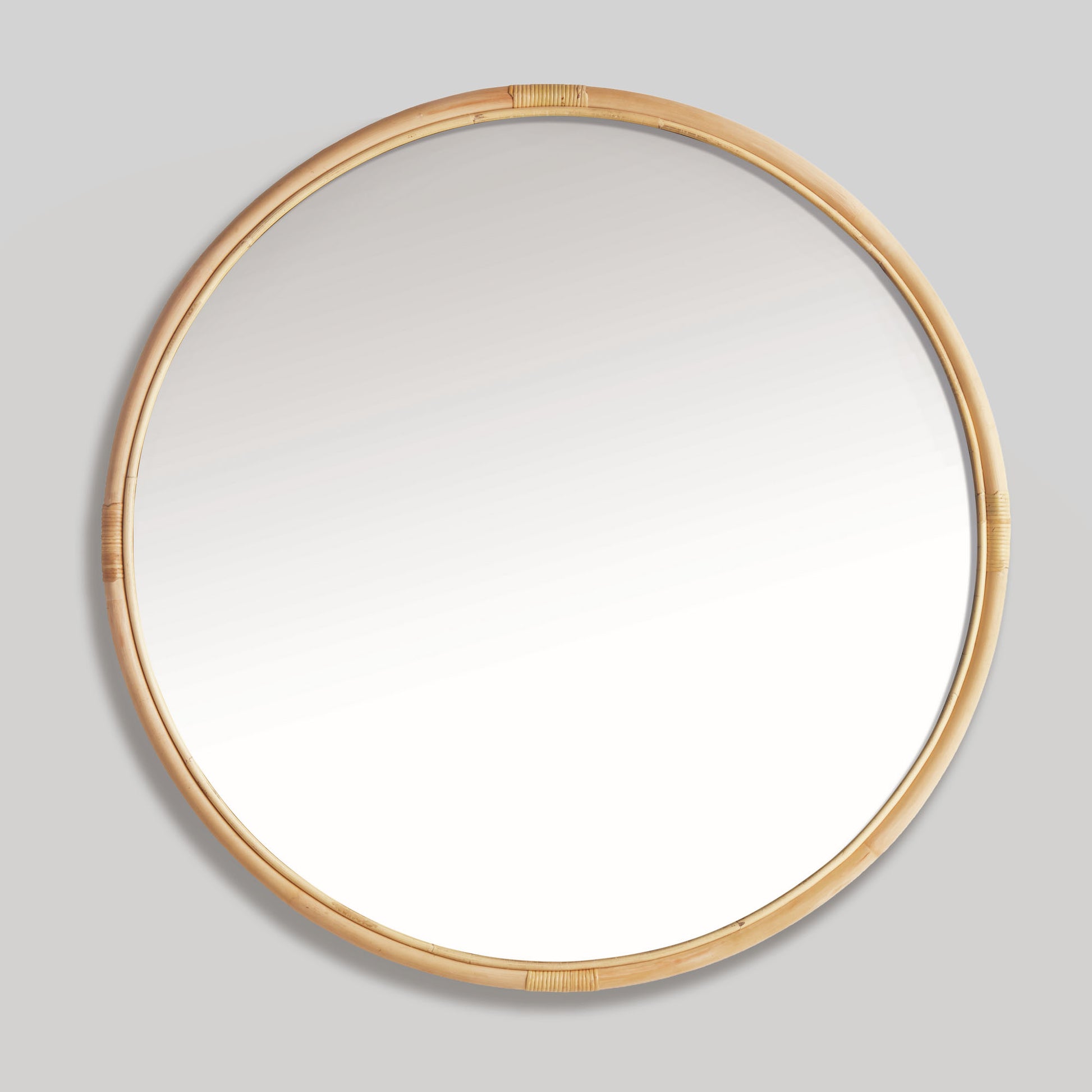 Natural rattan round large mirror 39.5 inch - stylish home accent (Image1).