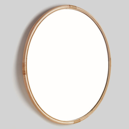 Natural rattan round large mirror 39.5 inch - stylish home accent (Image3).