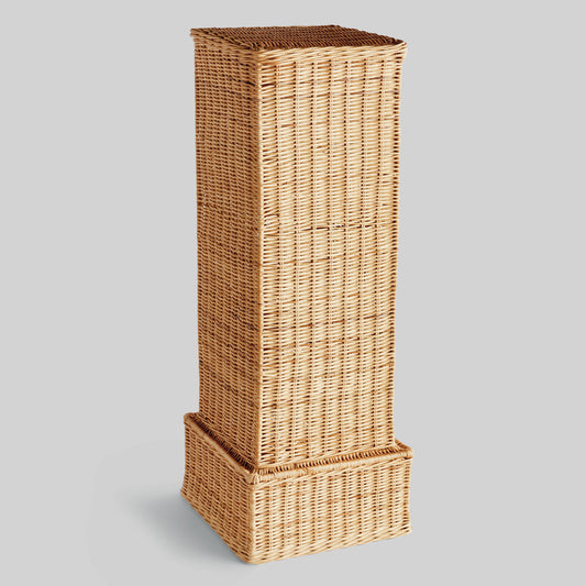 Natural rattan tall pedestal - stylish home accent (Image1).