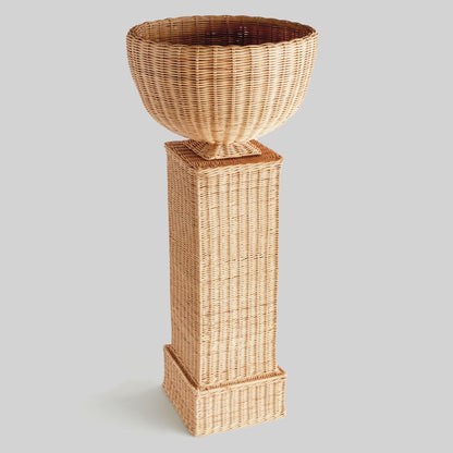 Natural rattan tall pedestal - stylish home accent (Image4).