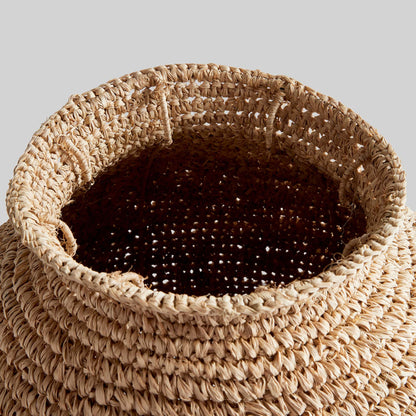 Natural woven corn husk large vase 18.75 inch - stylish home accent (Image3).