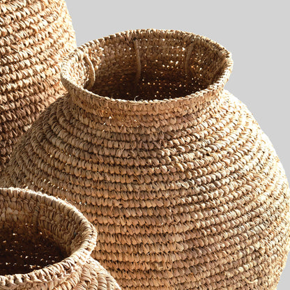 Natural woven corn husk large vase 18.75 inch - stylish home accent (Image4).