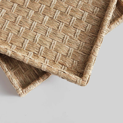 Natural woven nesting trays small (set of 2) - stylish home accent (Image3).