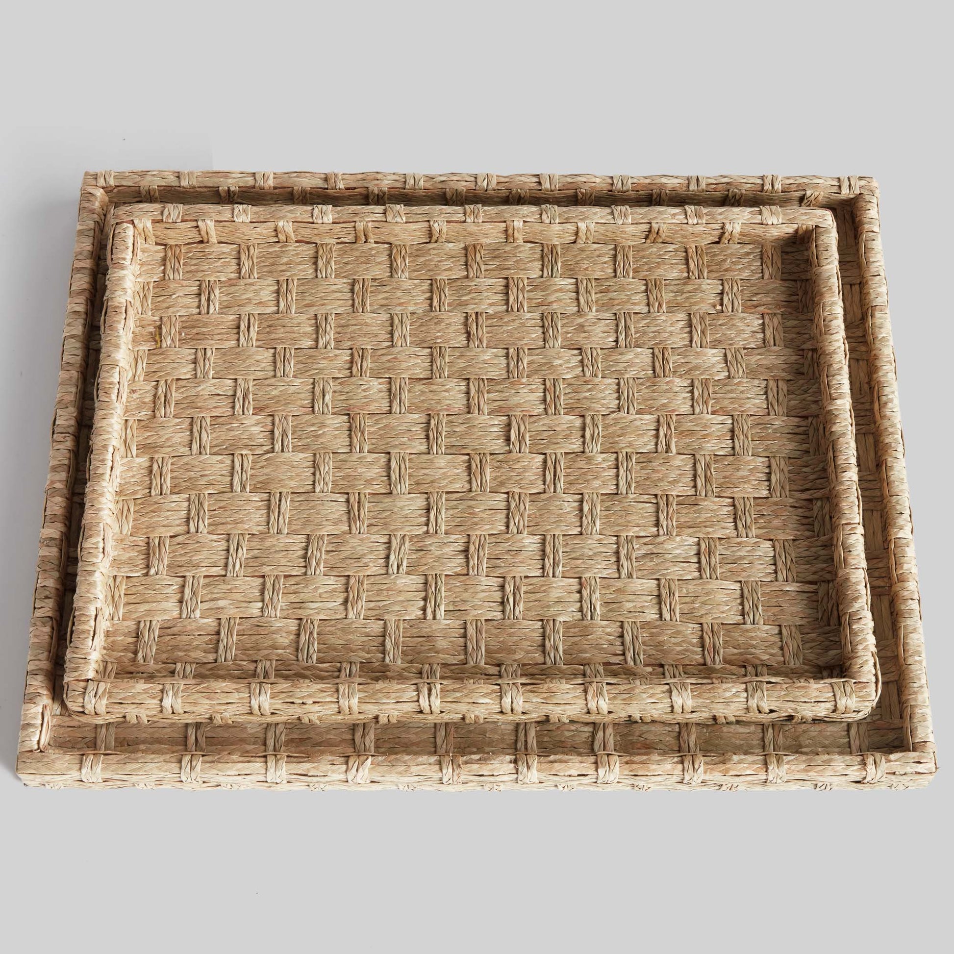 Natural woven nesting trays small (set of 2) - stylish home accent (Image4).