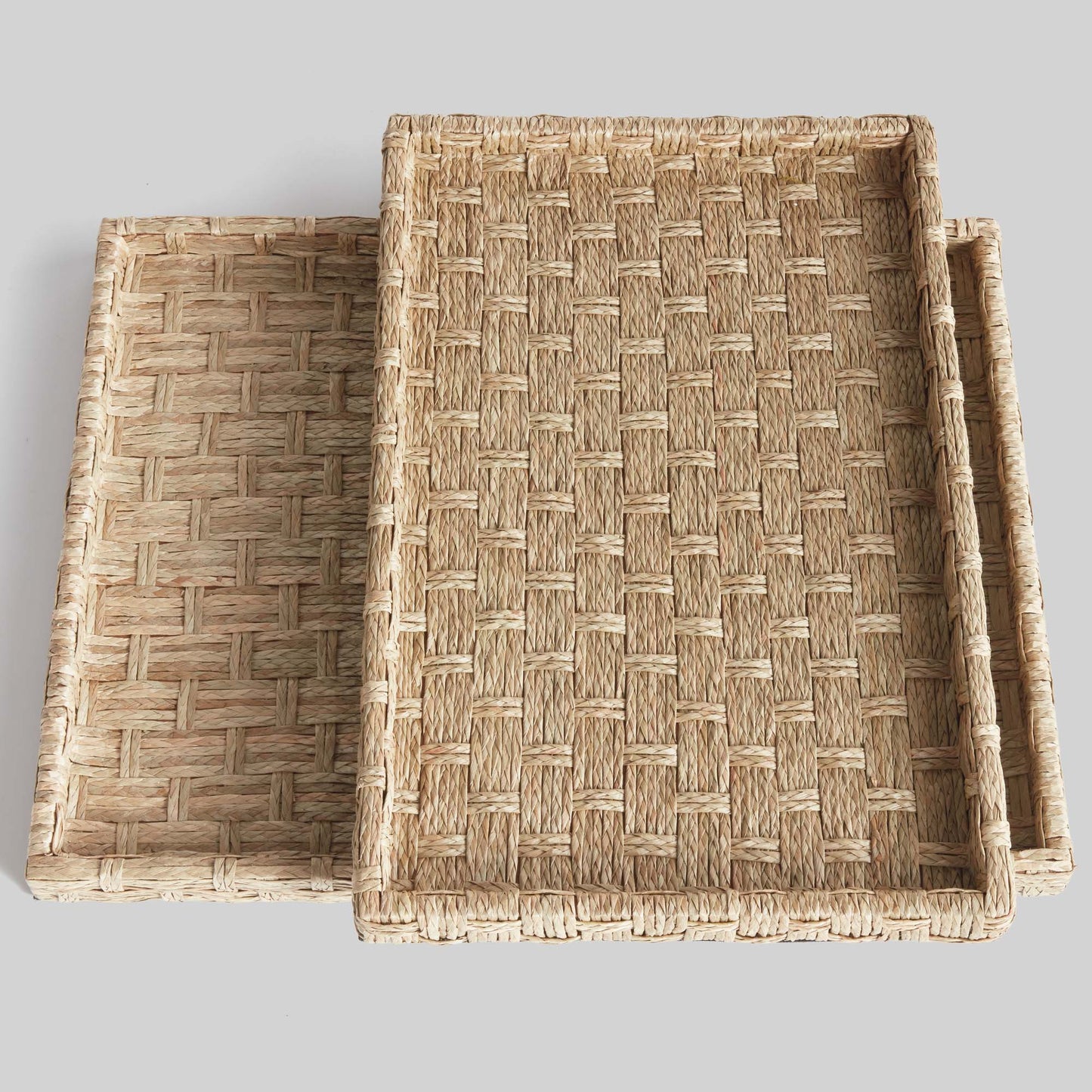 Natural woven nesting trays small (set of 2) - stylish home accent (Image5).