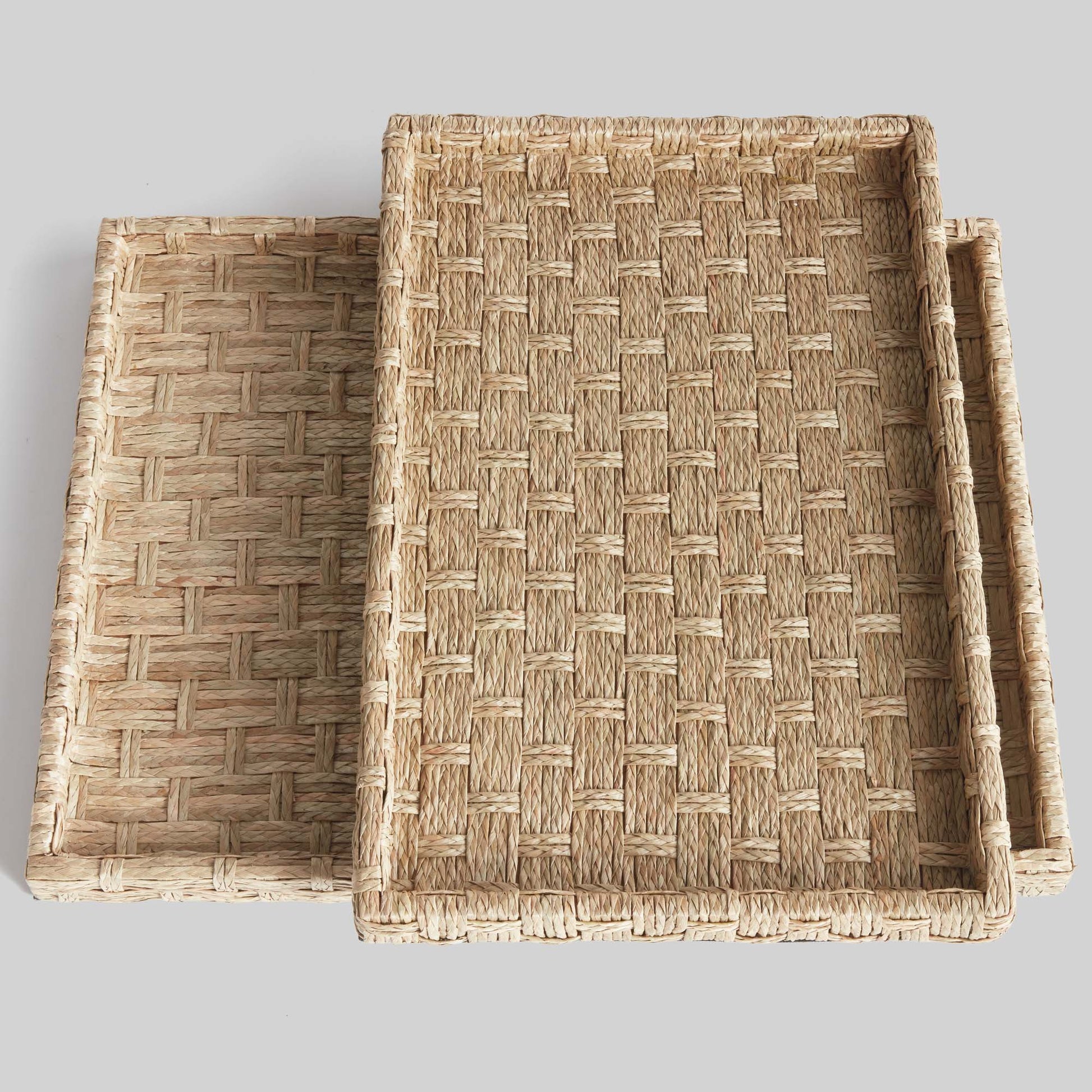 Natural woven nesting trays small (set of 2) - stylish home accent (Image5).