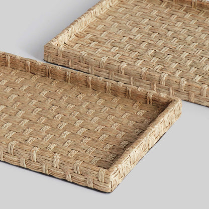 Natural woven nesting trays small (set of 2) - stylish home accent (Image6).