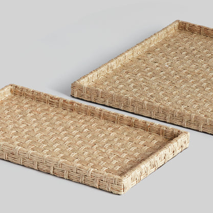Natural woven rivergrass large nesting trays (set of 2) - stylish home accent (Image6).