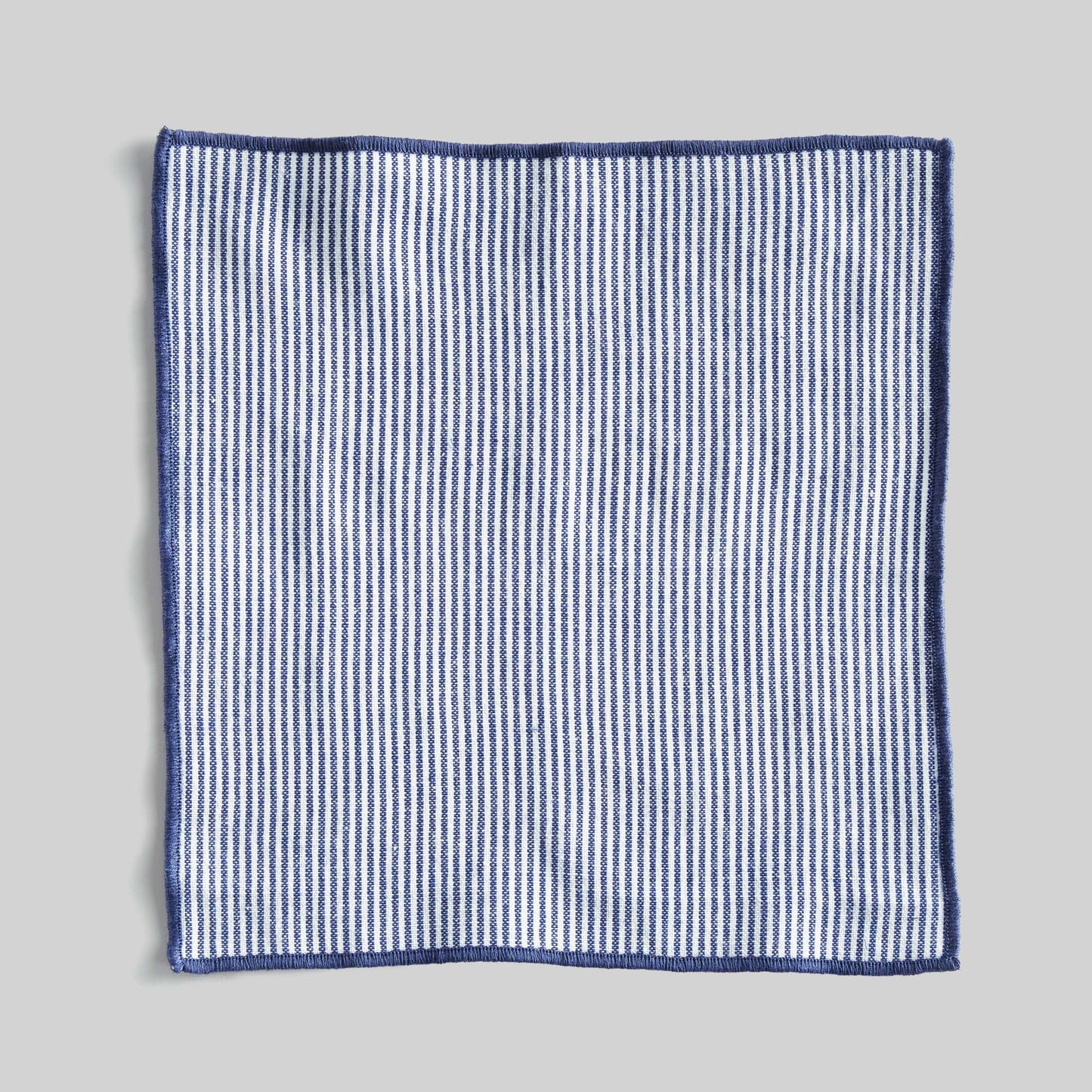 Navy blue and white pinstripe cotton cocktail napkins (set of 4) - stylish home accent (Image2).