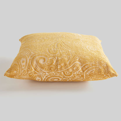 Ochre paisley square indoor-outdoor pillow 24 inch - stylish home accent (Image3).