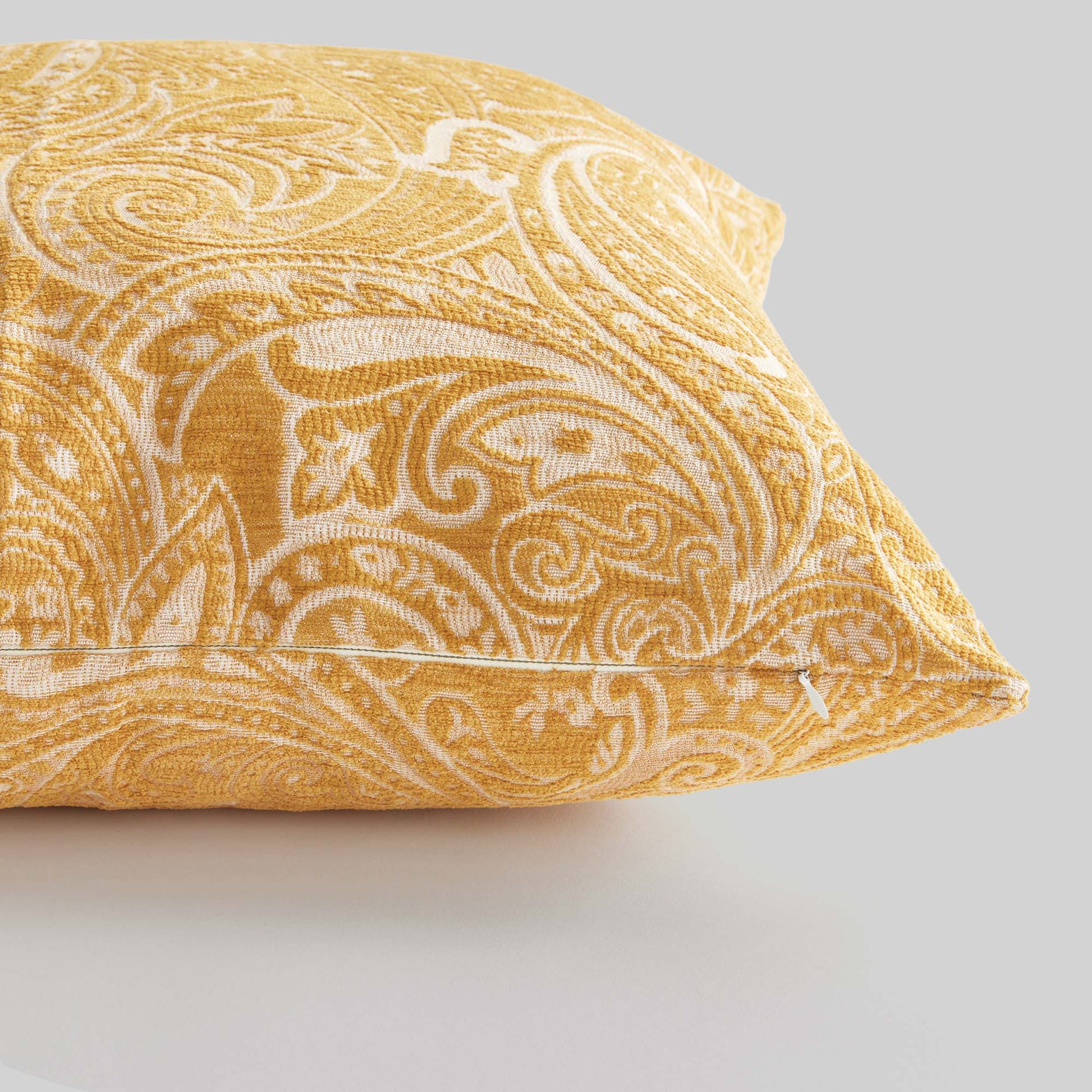 Ochre paisley square indoor-outdoor pillow 24 inch - stylish home accent (Image4).