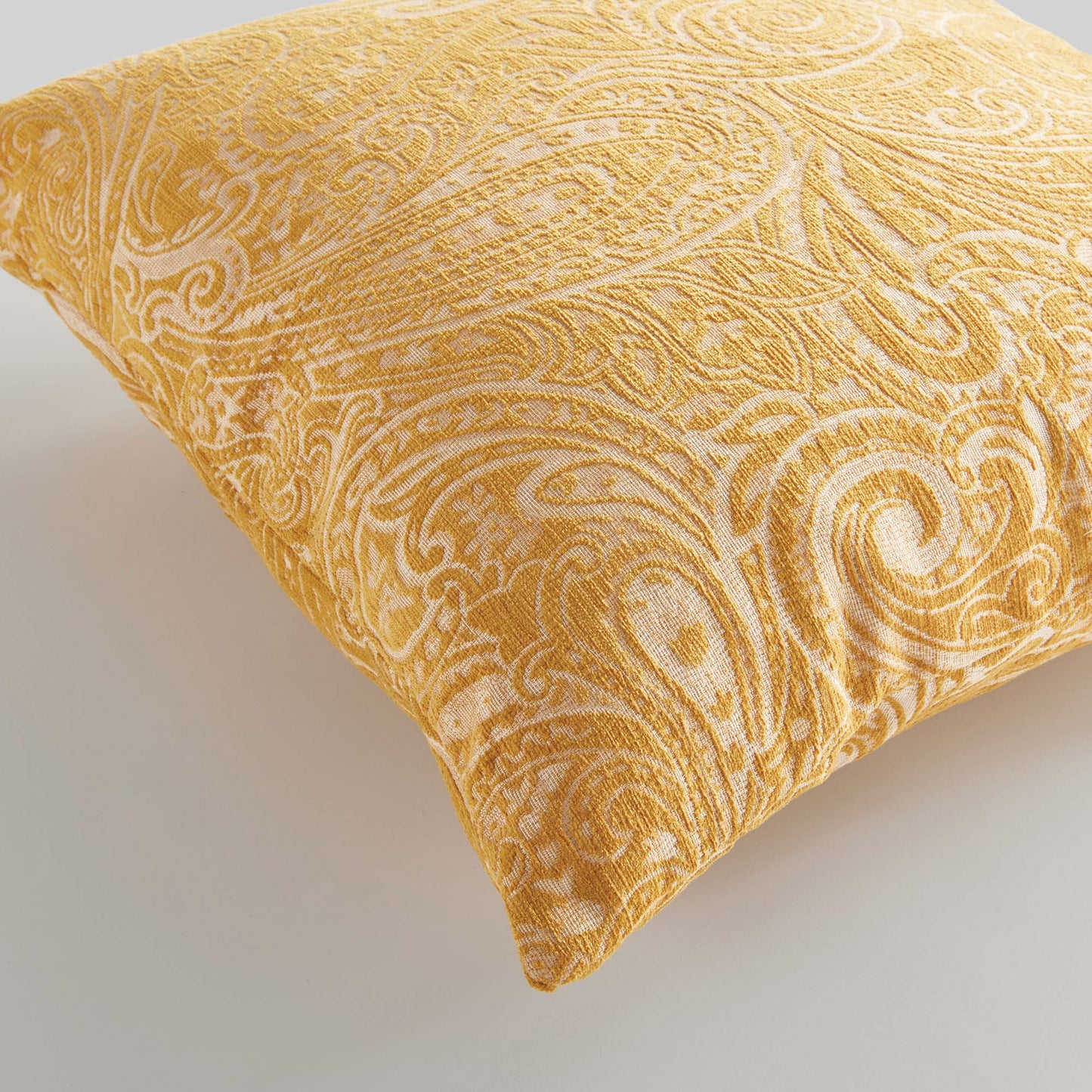 Ochre paisley square indoor-outdoor pillow 24 inch - stylish home accent (Image5).