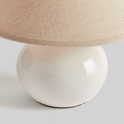 Off-white crackle glaze mini lamp - stylish home accent (Image4).
