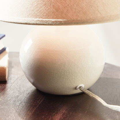Off-white crackle glaze mini lamp - stylish home accent (Image6).