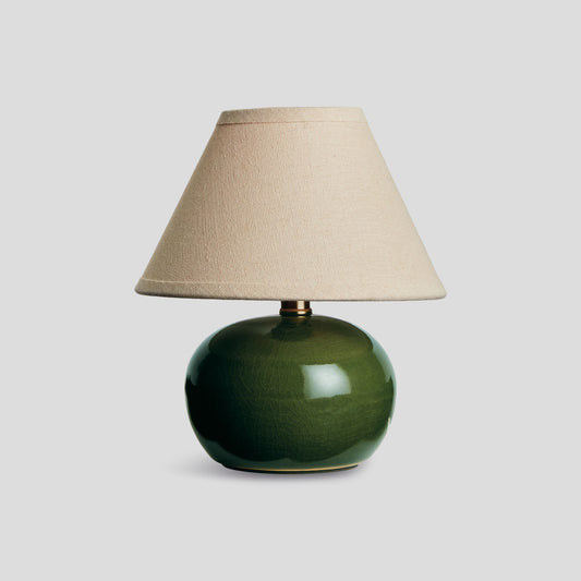 Olive crackle glaze mini lamp 8 inch - stylish home accent (Image1).