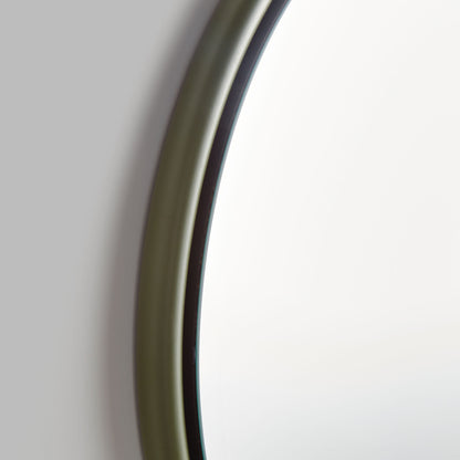 Olive green round beveled mirror 25 inch - stylish home accent (Image2).