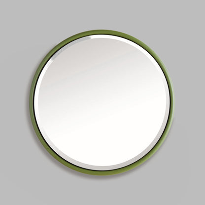 Olive green round beveled mirror 25 inch - stylish home accent (Image3).