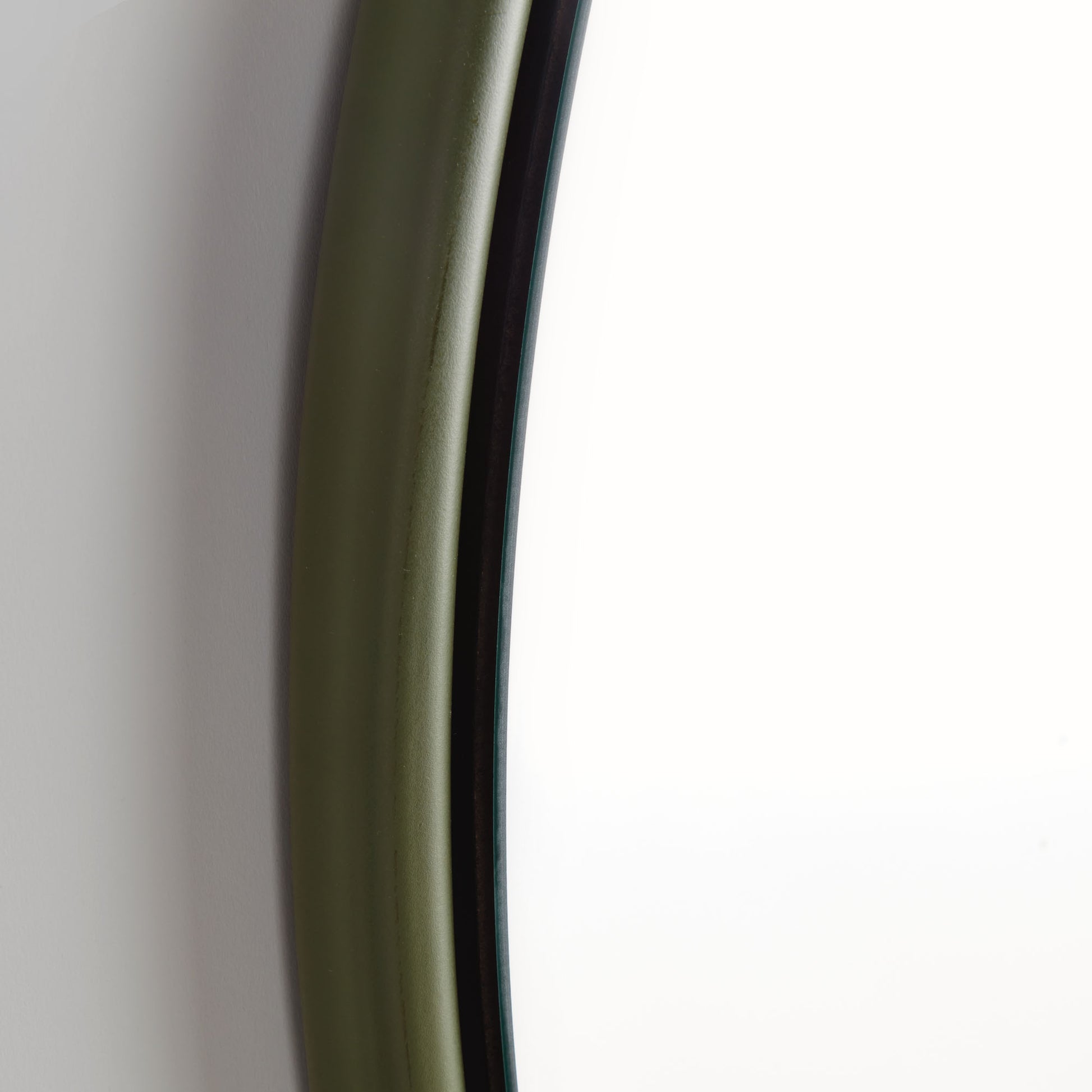 Olive green round beveled mirror 33.5 inch - stylish home accent (Image2).
