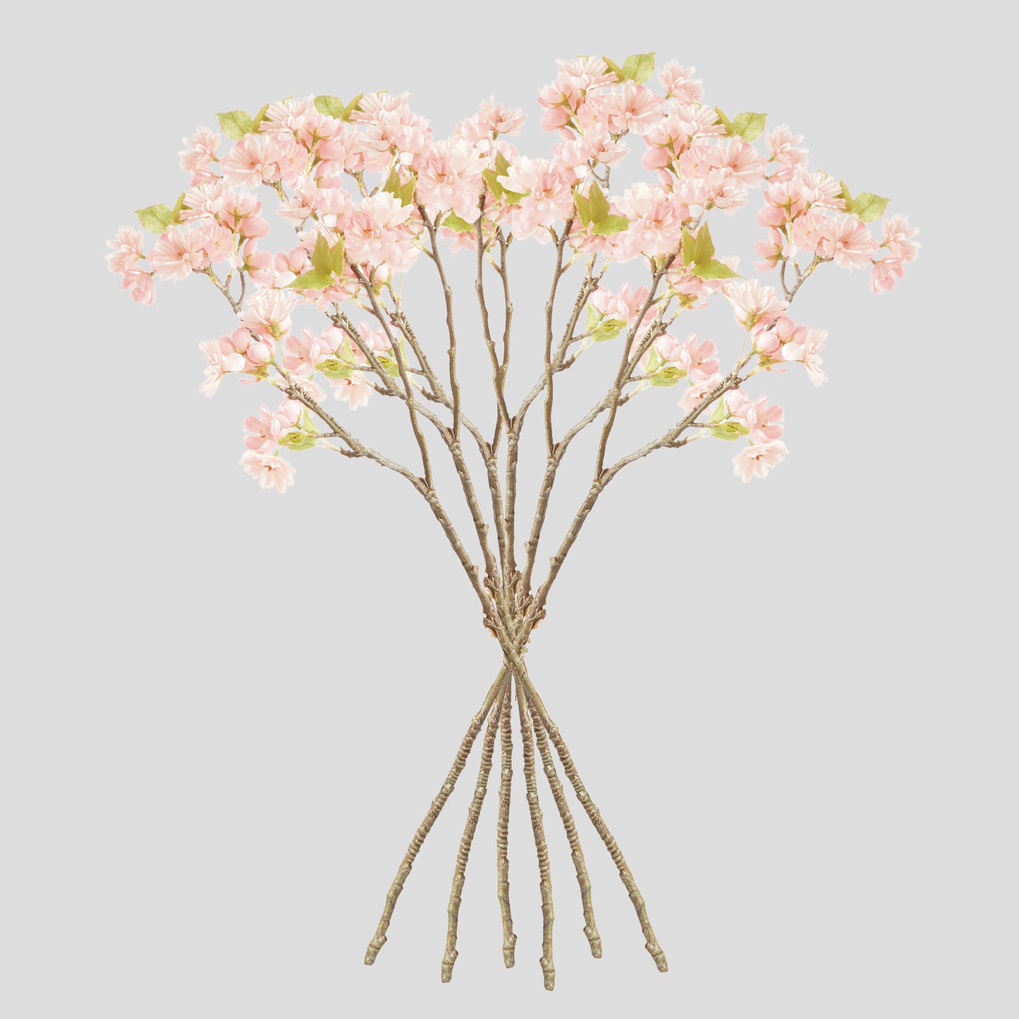Pink faux cherry blossom stems (set of 6) - stylish home accent (Image2).