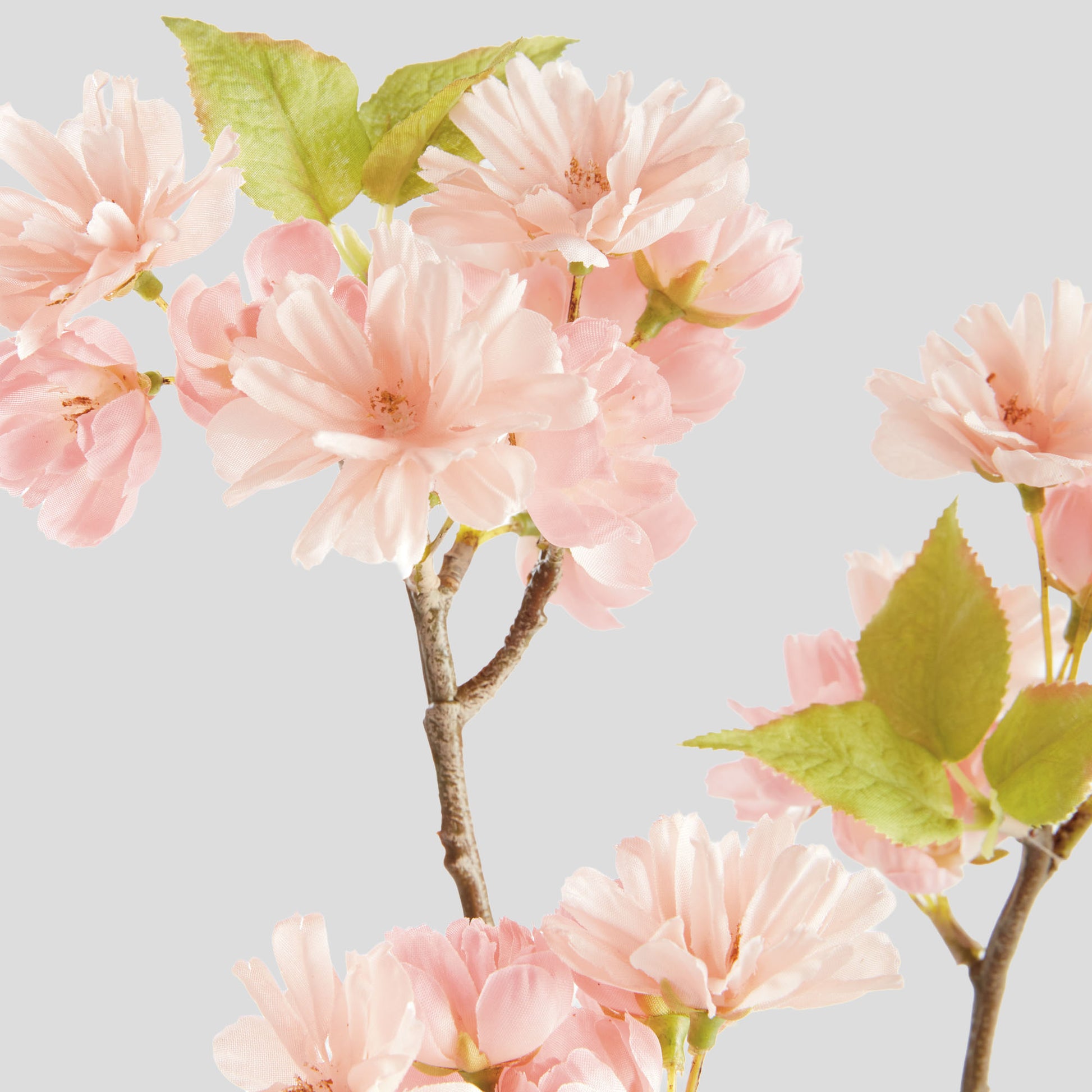 Pink faux cherry blossom stems (set of 6) - stylish home accent (Image3).