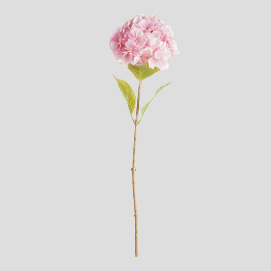 Pink faux hydrangea stems (set of 4) - stylish home accent (Image1).
