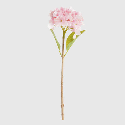 Pink faux hydrangea stems (set of 6) - stylish home accent (Image1).
