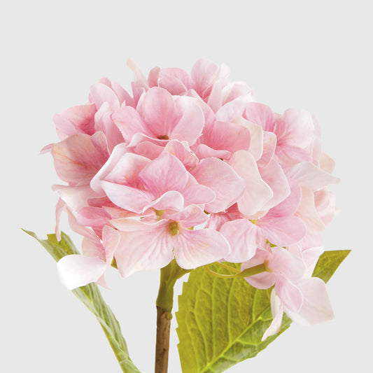 Pink faux hydrangea stems (set of 6) - stylish home accent (Image2).