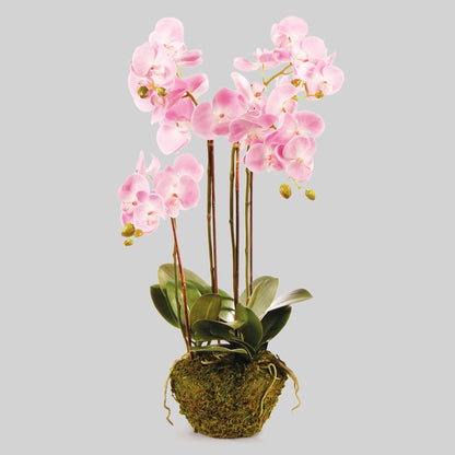 Pink faux phalaenopsis orchid 30 inch - stylish home accent (Image1).