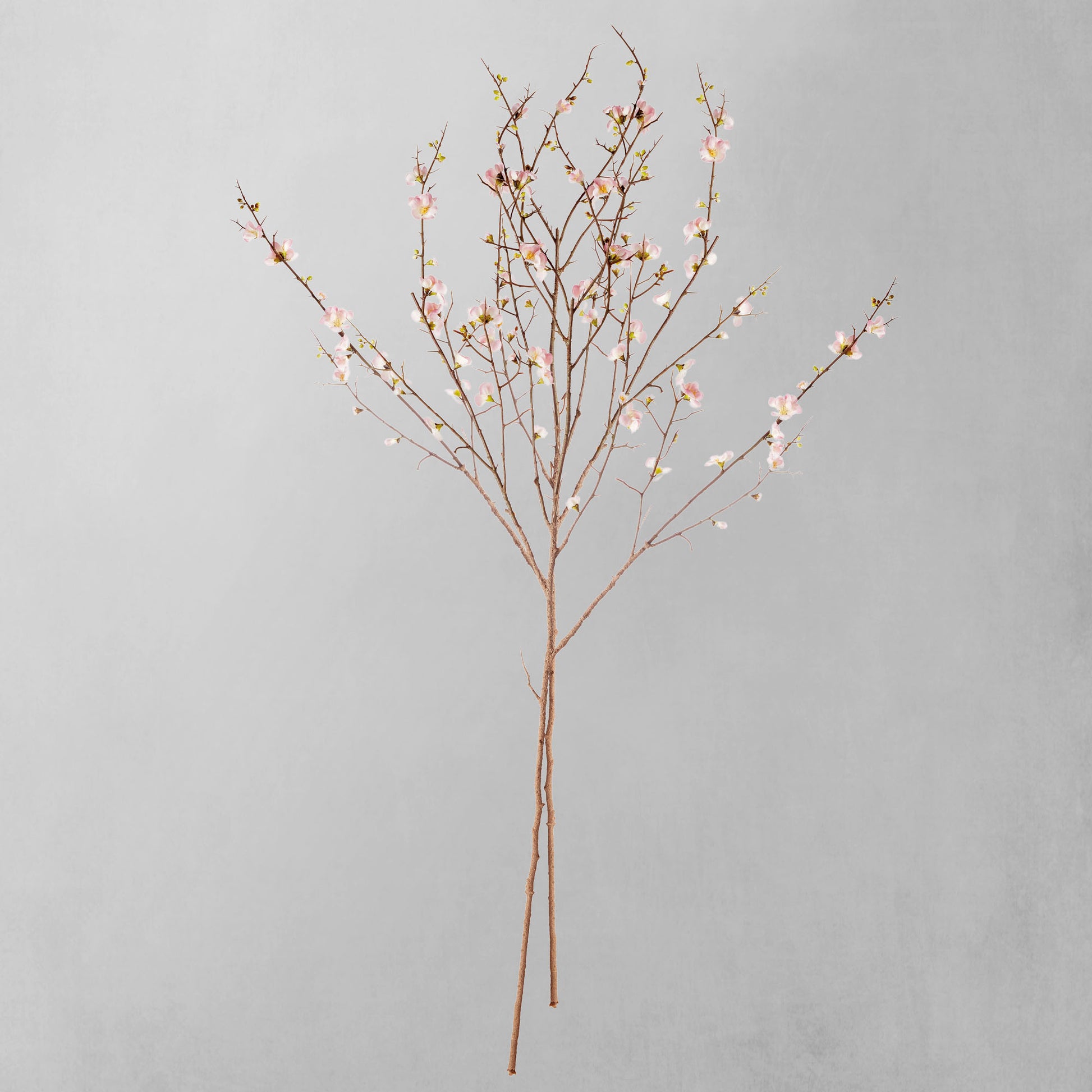 Pink faux quince blossom branches (set of 2) - stylish home accent (Image2).
