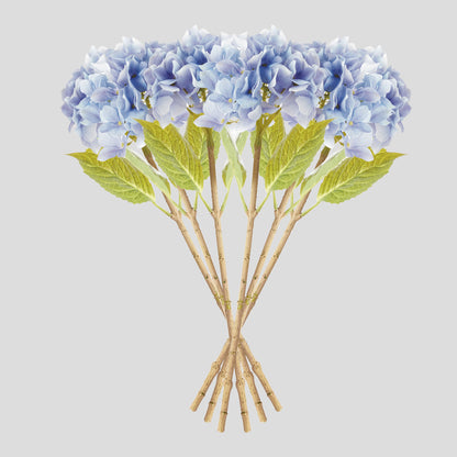 Purple faux hydrangea stems (set of 6) - stylish home accent (Image2).