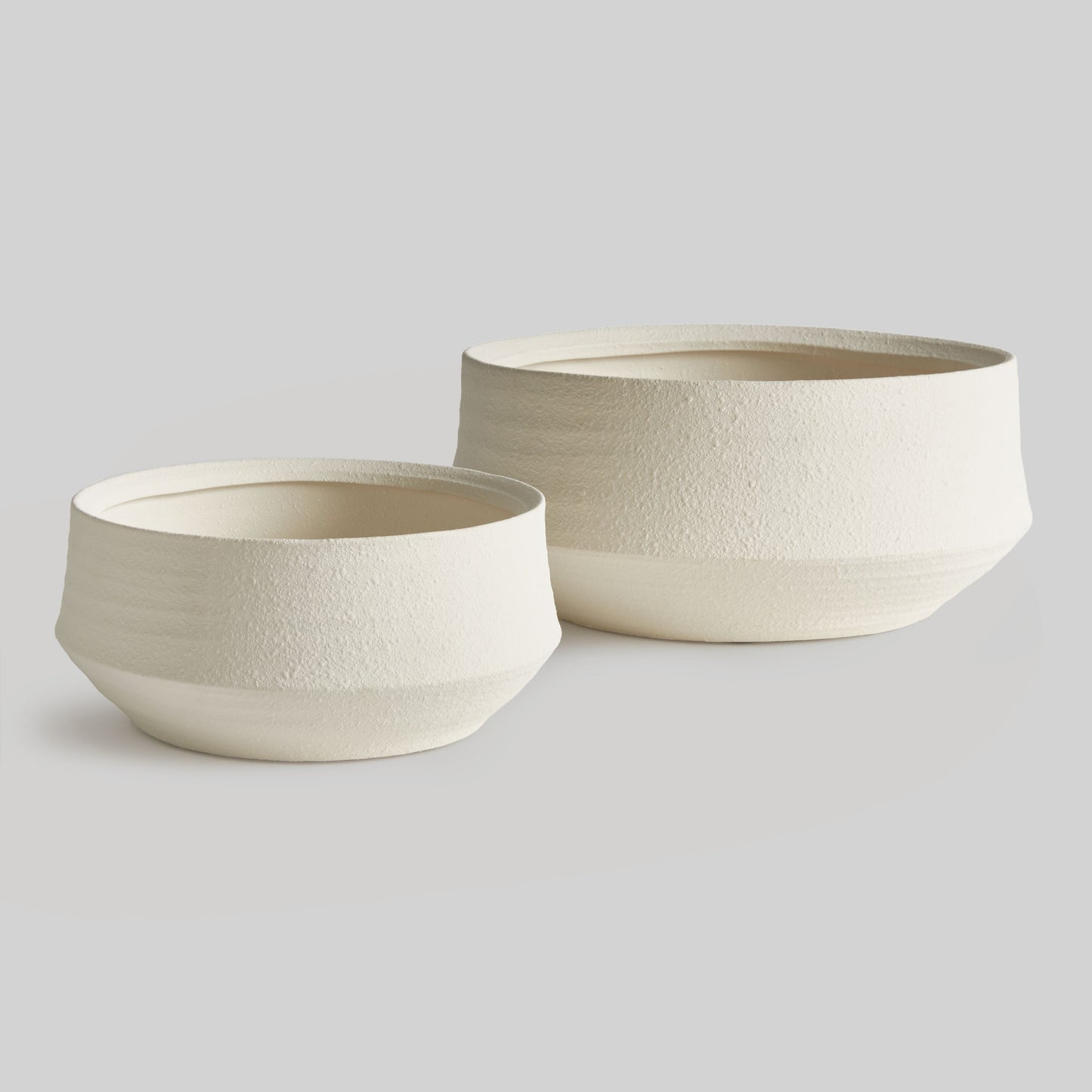 Putty terracotta decorative bowls (set of 2) - stylish home accent (Image1).
