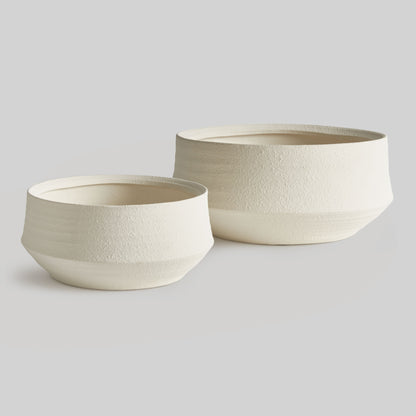 Putty terracotta decorative bowls (set of 2) - stylish home accent (Image1).