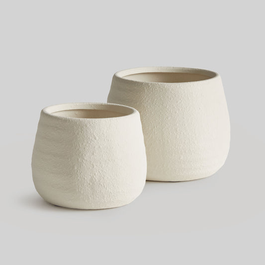 Putty terracotta pots (set of 2) - stylish home accent (Image1).