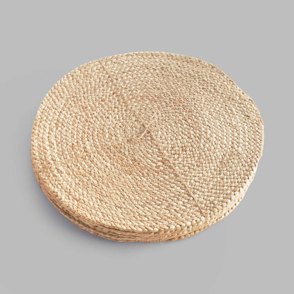 Round jute placemats (set of 8) - stylish home accent (Image4).