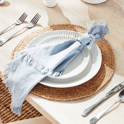 Round jute placemats (set of 8) - stylish home accent (Image1).