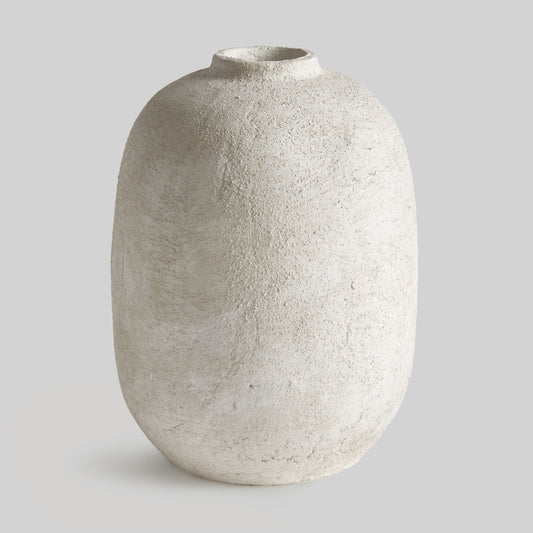 Rustic textured ceramic cylinder vase - stylish home accent (Image1).