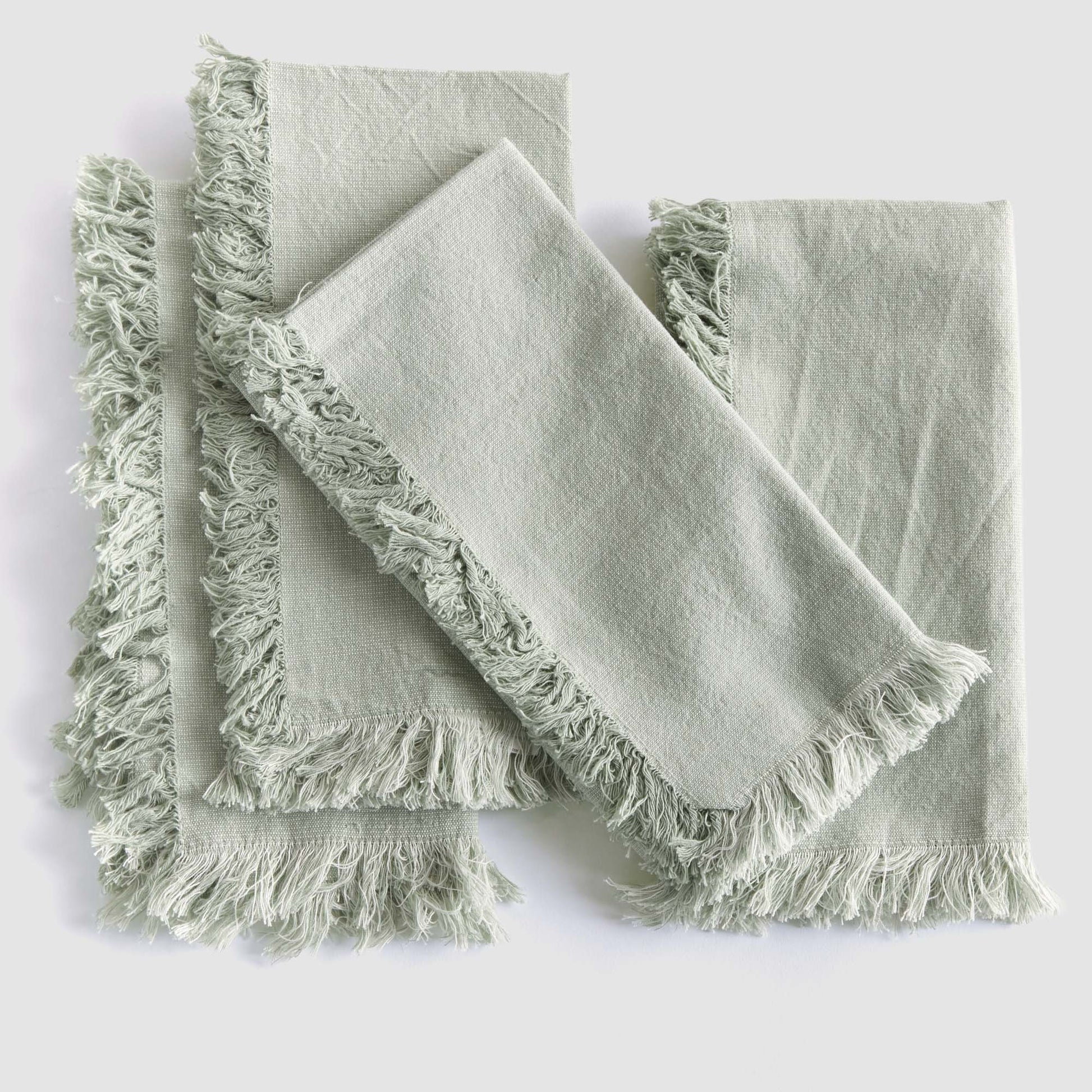 Seafoam cotton dinner napkins (set of 4) - stylish home accent (Image4).
